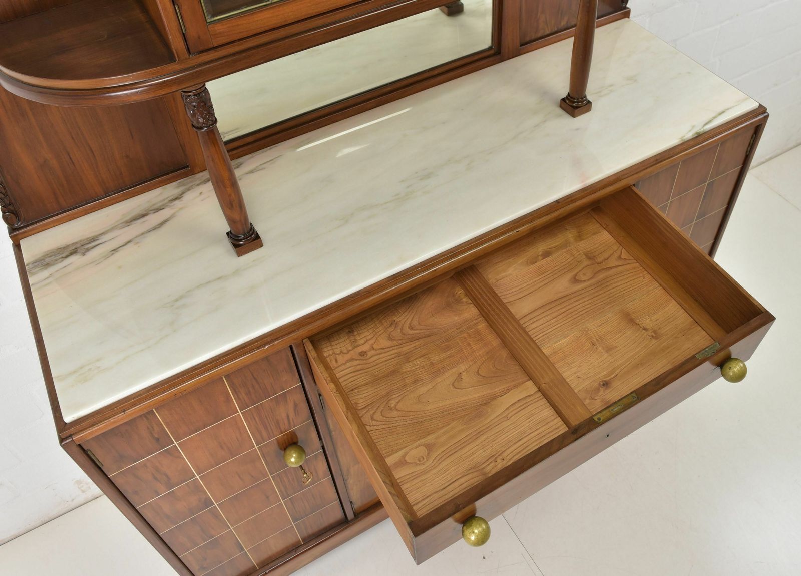 Antique! Buffet Cabinet Restored Art Deco Around 1920 Walnut Portugal Provenance photo vintage