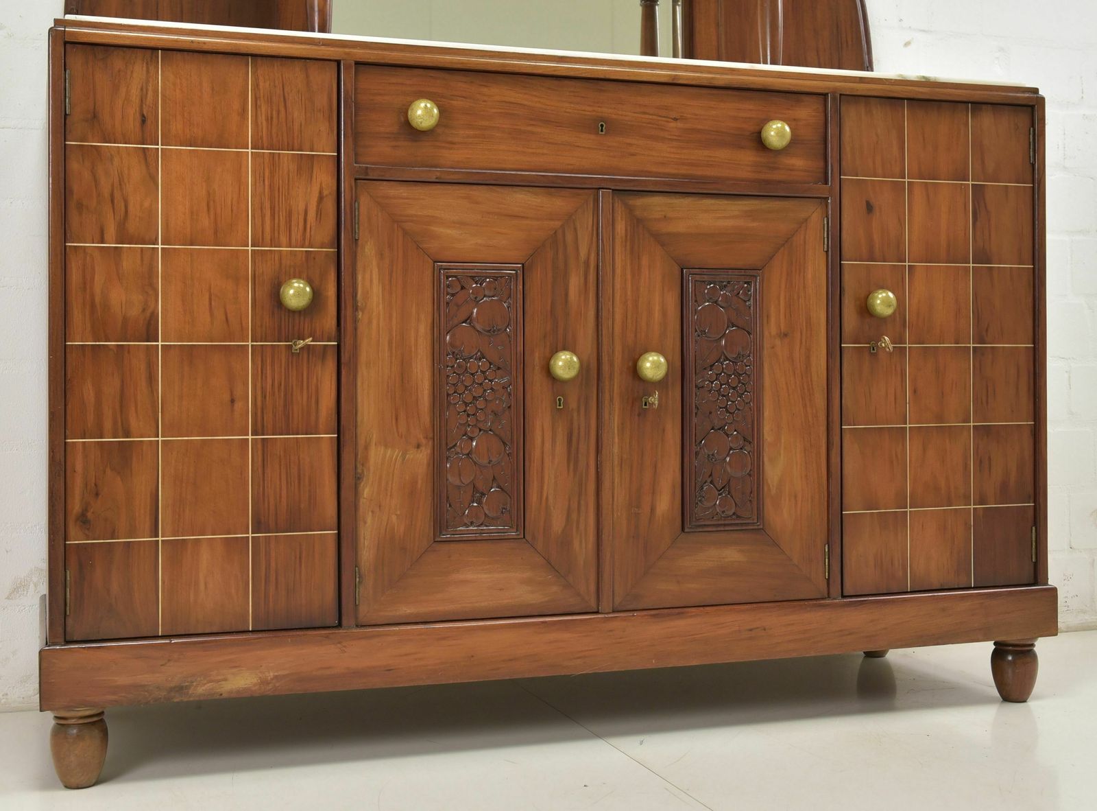 photo for sale Antique! Buffet Cabinet Restored Art Deco Around 1920 Walnut Portugal Provenance