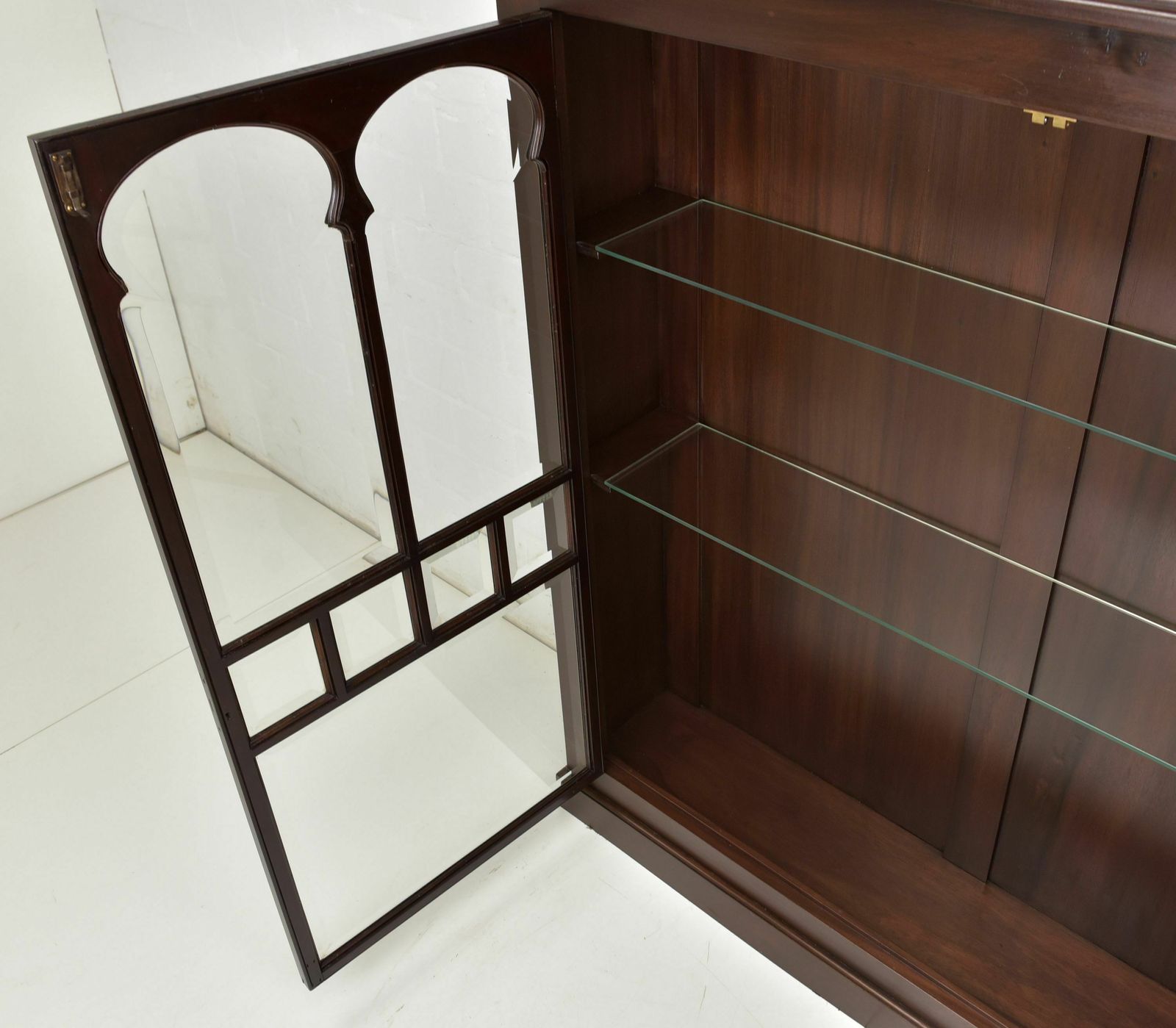 Display Cabinet Art Nouveau Mahogany Reproduction Style Furniture Display Cabinet Bar Cabinet photo Furniture