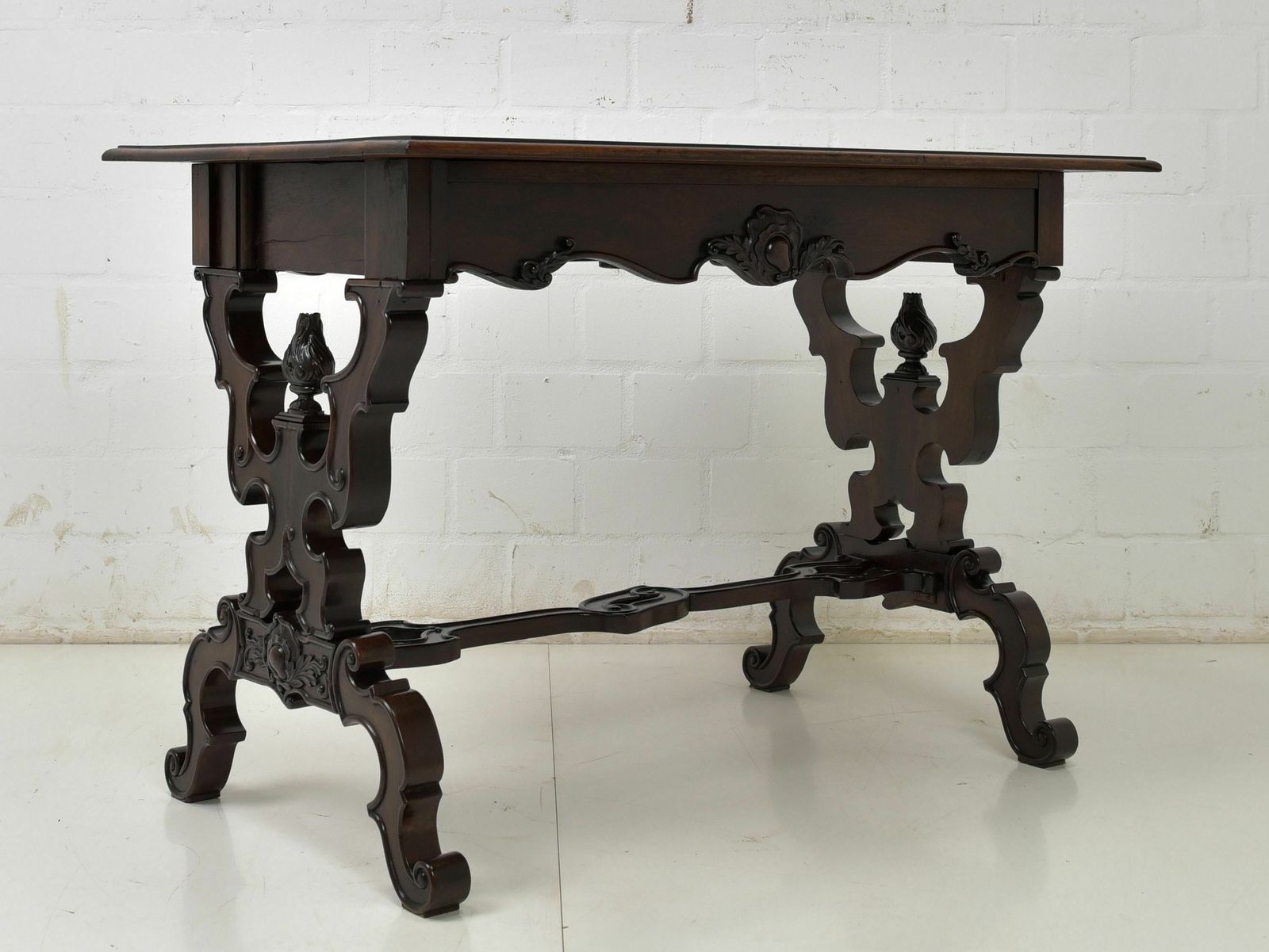 1295.0 Antique! Small Desk / Side Table Restored Neo Rococo Around 1890 Rosewood photo