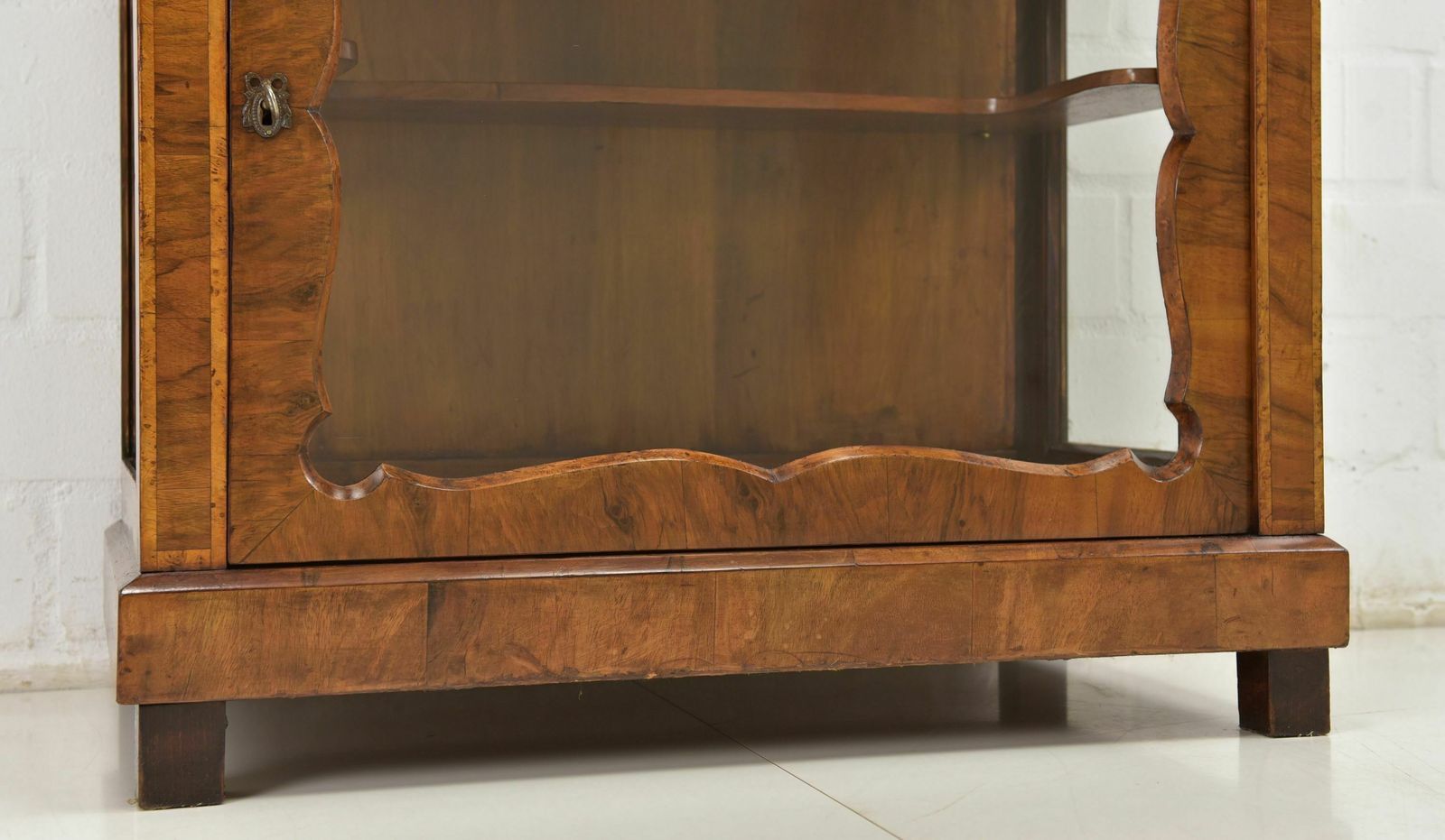 photo for sale Antique! Small Showcase Restored Biedermeier Louis Philippe Around 1860 Walnut