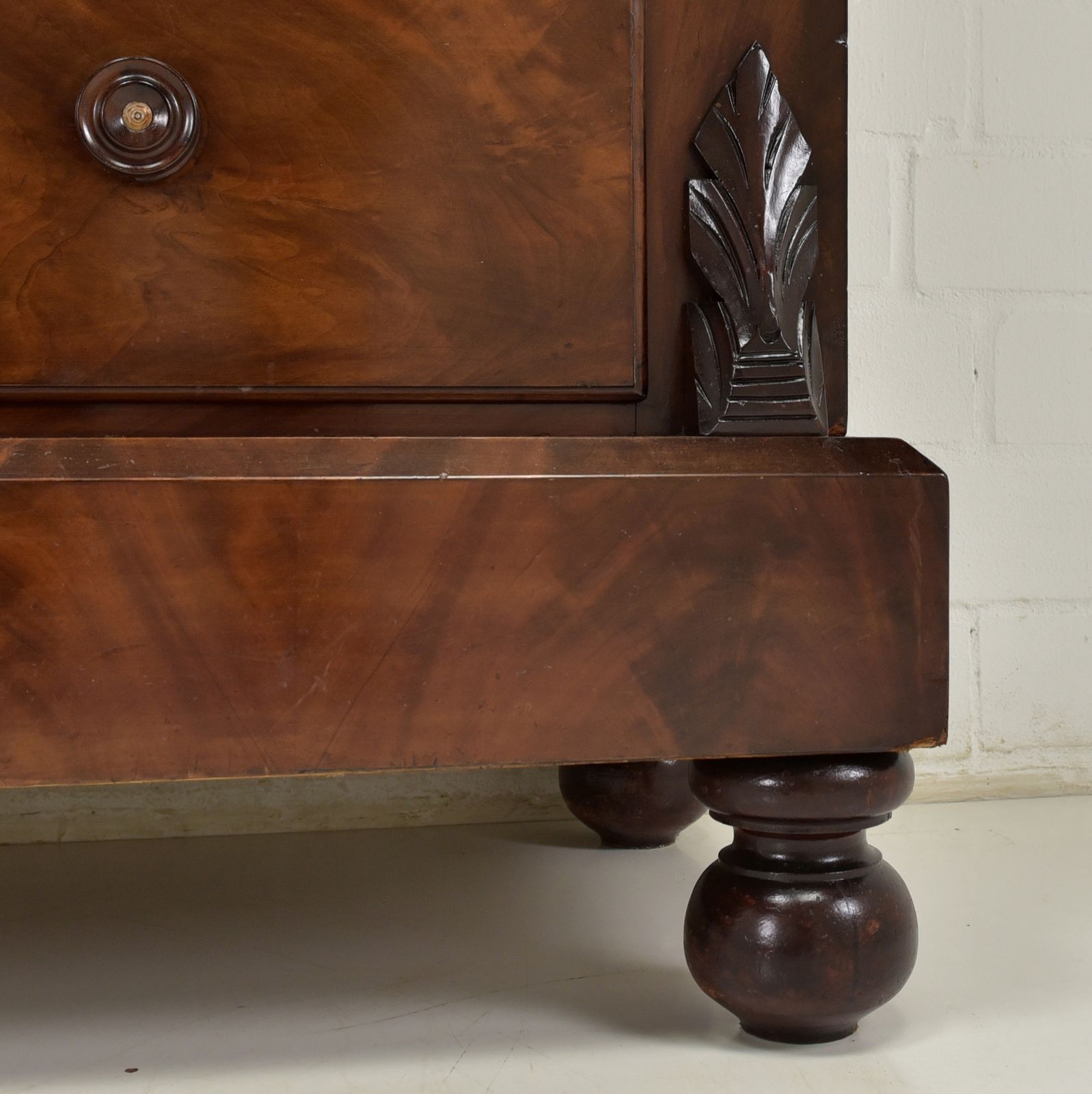 Antique! Drawer Chest Restored Mahogany Around 1870 Vertiko Tall Chest Of Drawers photo vintage