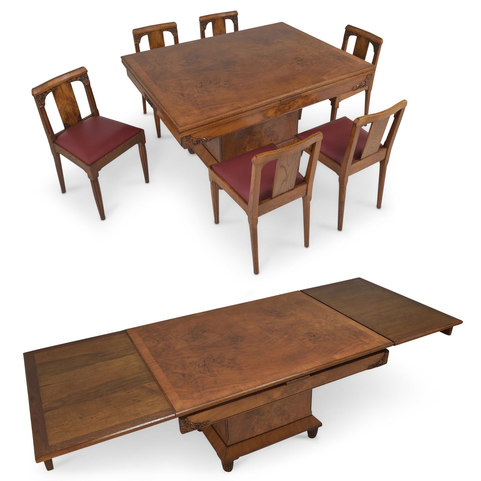 Antique! Extendable Dining Table, Restored Solid Oak From The Wilhelminian Era Around 1900