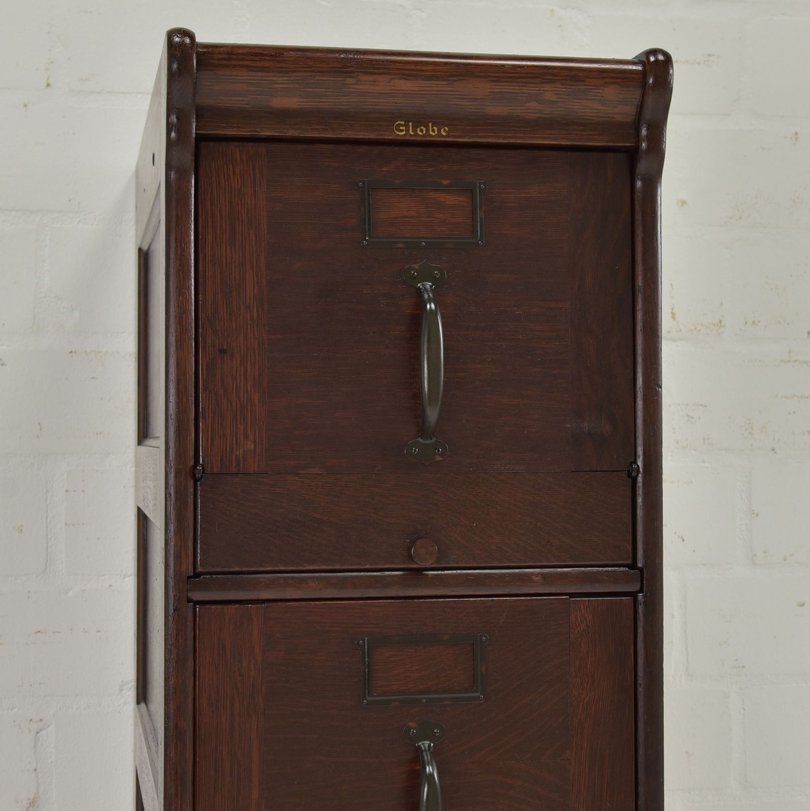 Antique! Index Cabinet Restored Globe Wernicke Around 1930 Oak Drawer Cabinet photo 1300.0