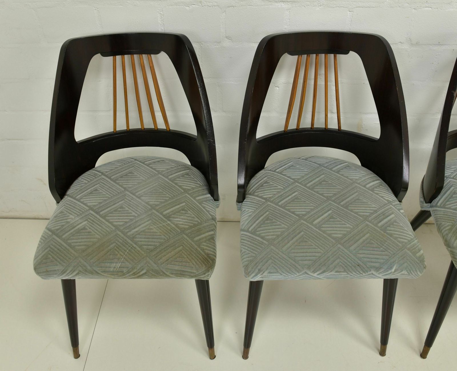 Set Of 6 Chairs Restored Vintage Retro Design Rockabilly Dining Chairs 1960 photo for sale