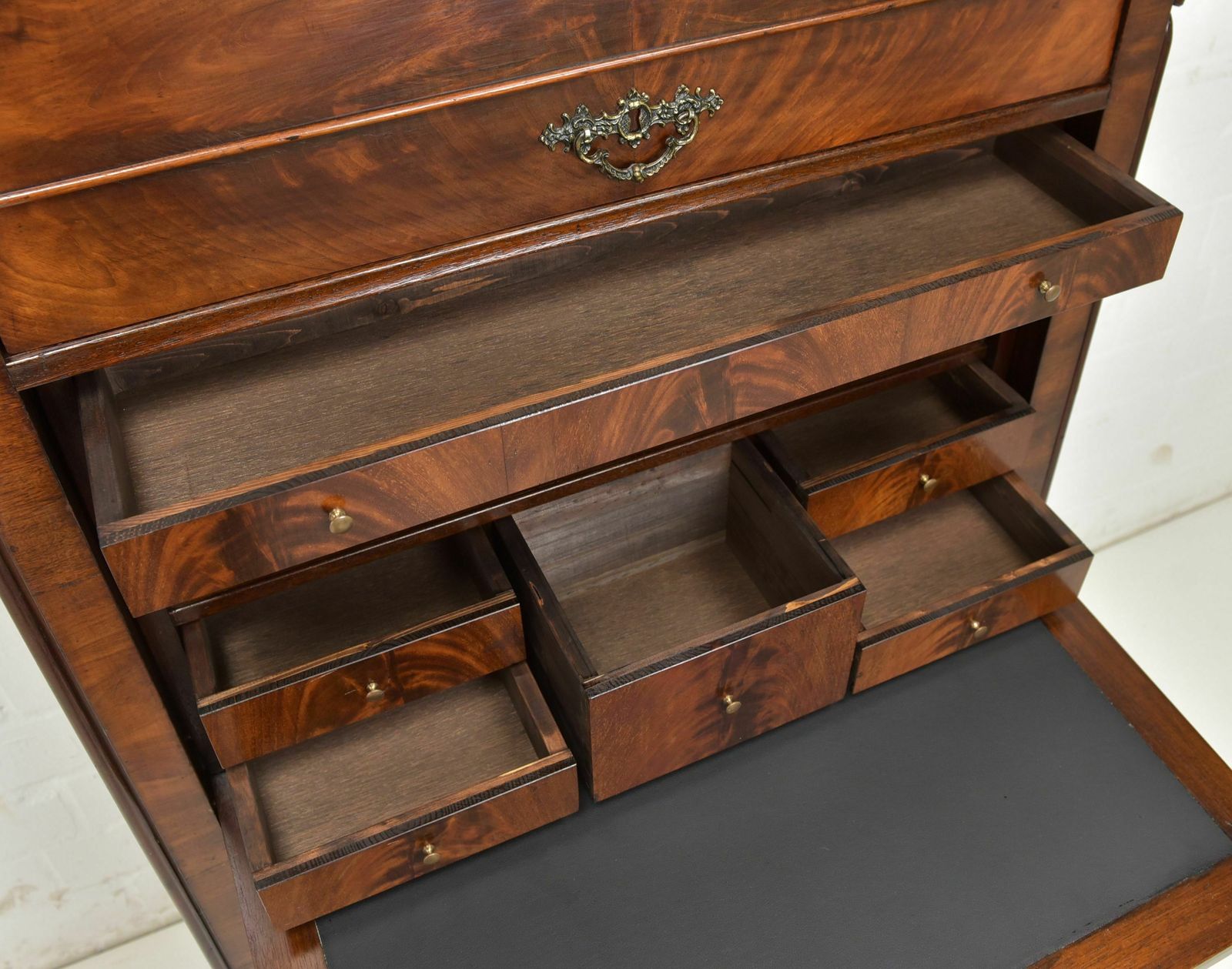 Antique! Secretary Restored Louis Philippe / Late Biedermeier Around 1880 Mahogany Cabinet Secretary photo 1228.0