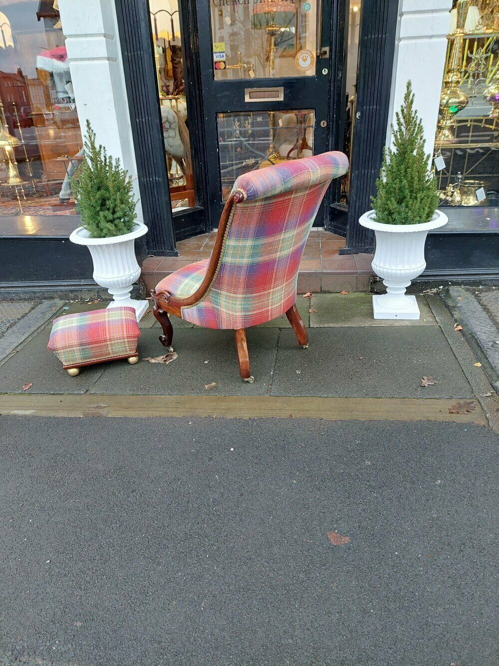 Victorian Rosewood And Mahogany Chair And Stool photo 980.0