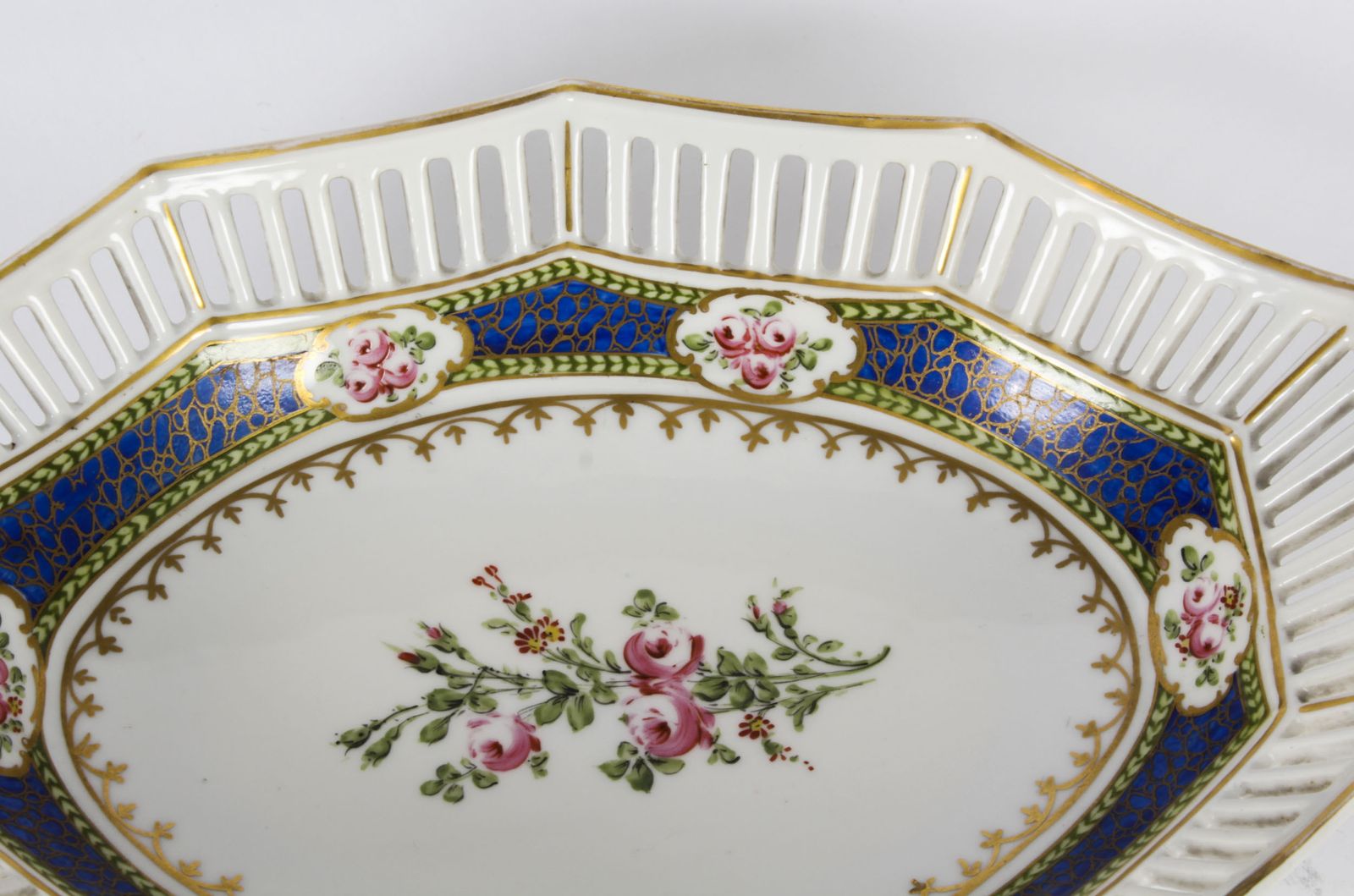 Antique French Sevres Oval Porcelain Dish Late 19th Century photo Home Decor