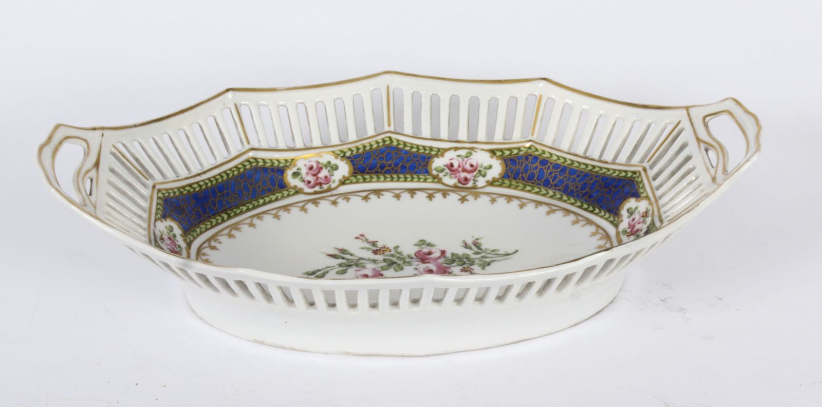 Antique French Sevres Oval Porcelain Dish Late 19th Century photo buy