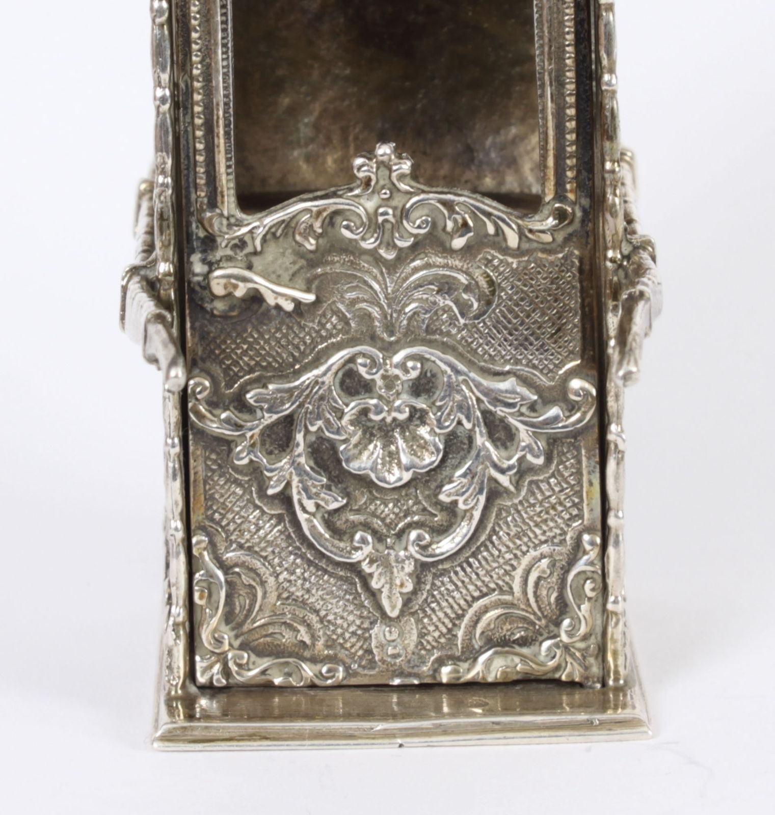 photo for sale Antique French Silver Miniature Sedan Chair 19th C