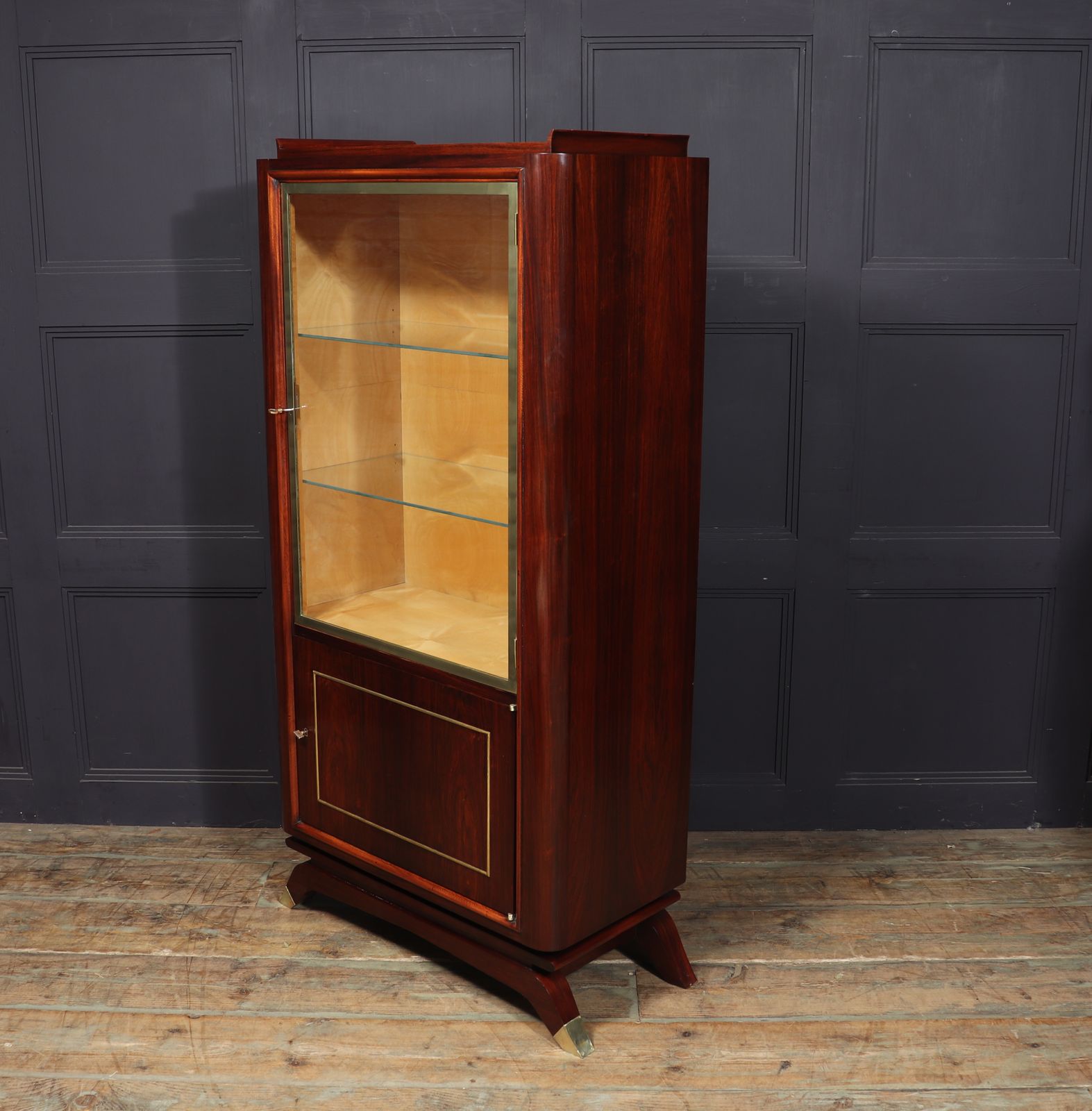 photo for sale French Art Deco Display Cabinet In Rosewood