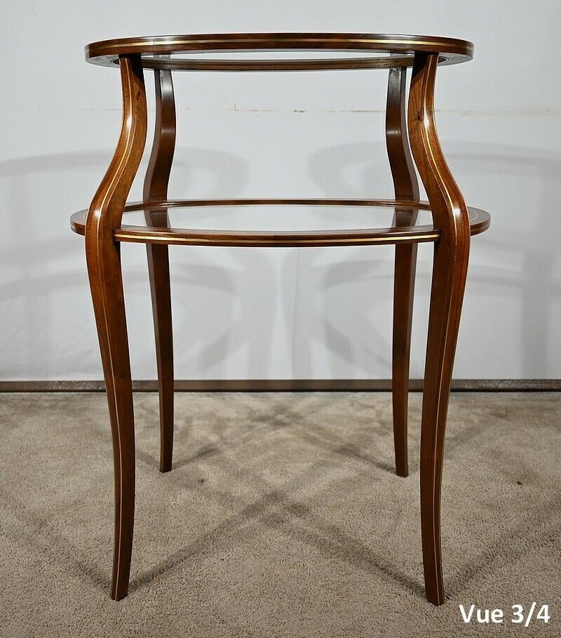 photo vintage Serving Table In Solid Mahogany, Louis XV / Louis XVI Transition Style – 2nd Part 19th
