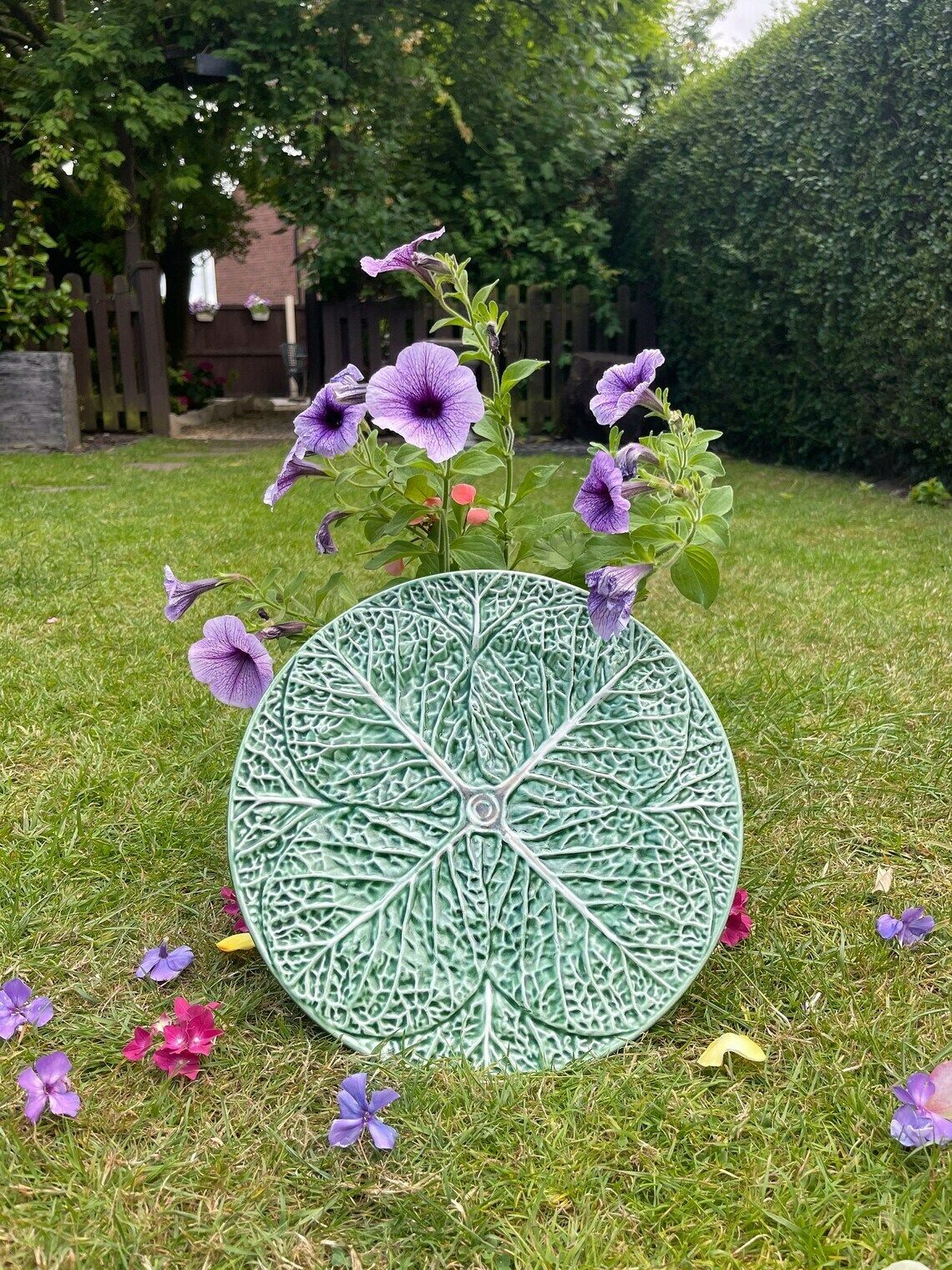 Bordello Pinheiro Majolica Plate Cabbage Farmhouse Centrepiece Portugal photo buy