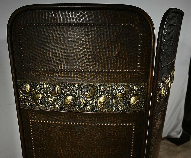 photo for sale Screen In Aged Brass, Art Nouveau – 1900
