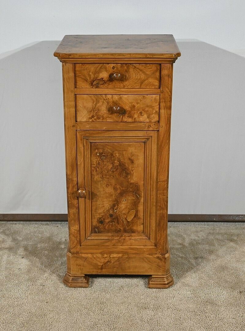 Tall Narrow Ash Burl Cabinet – Late 19th Century photo vintage