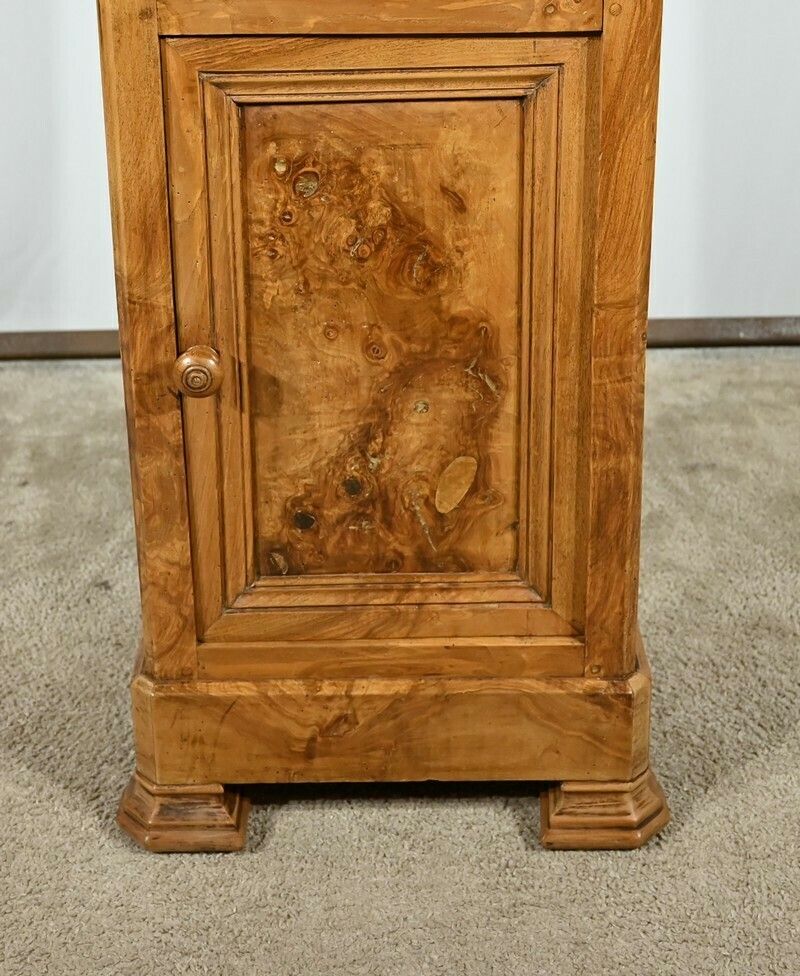 Furniture Tall Narrow Ash Burl Cabinet – Late 19th Century photo