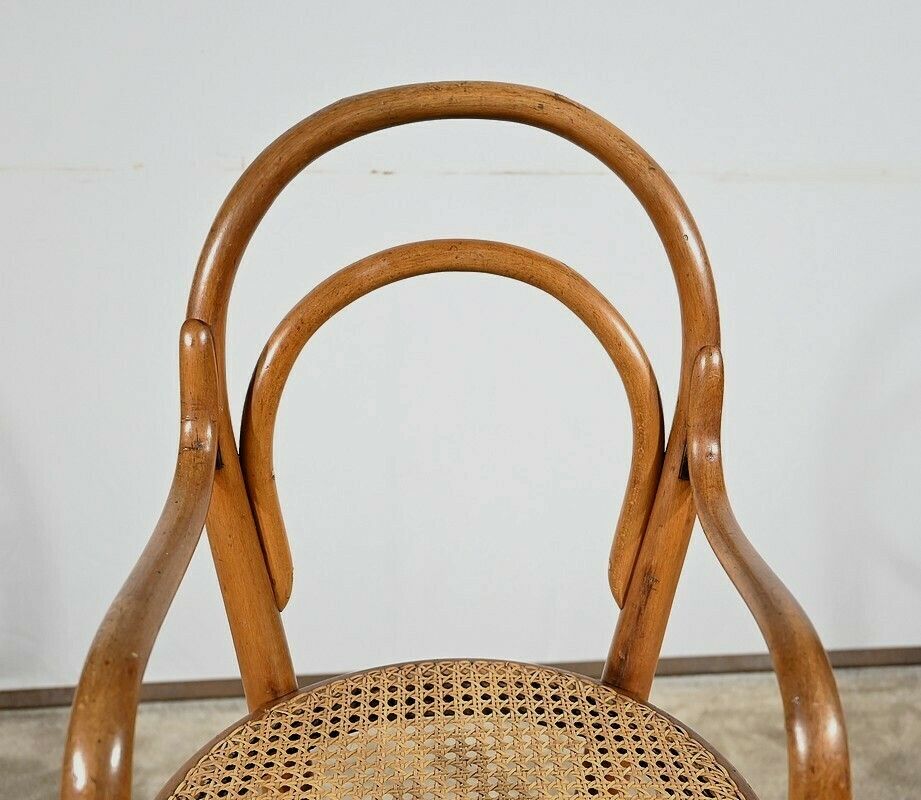 Children's High Chair In Curved Beech, Stamped Thonet   Early 20th Century photo buy