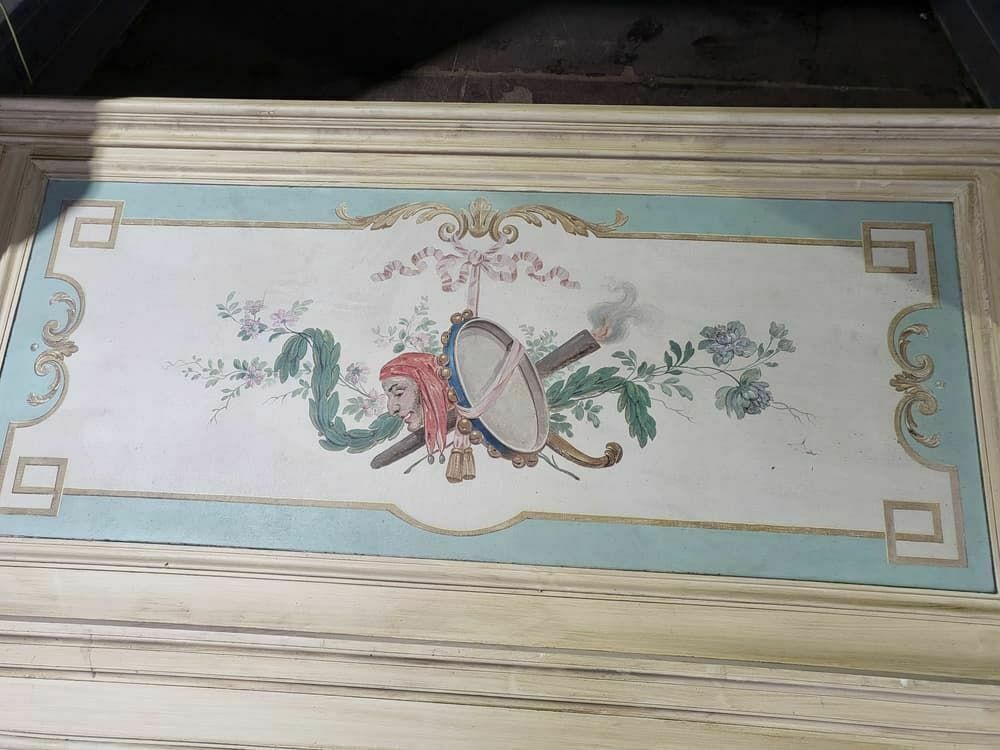 20thc Very Large 10' 5" H French Painted Room Panel Door Frame Fire Surround photo furniture