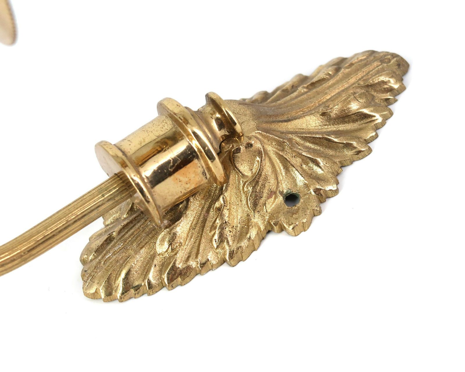 photo for sale Three French Modernist Sconces, Brass And Glass, 1950s / Mid Century Modern Light Lamp Lighting Brass Atomic Lunel Arlus