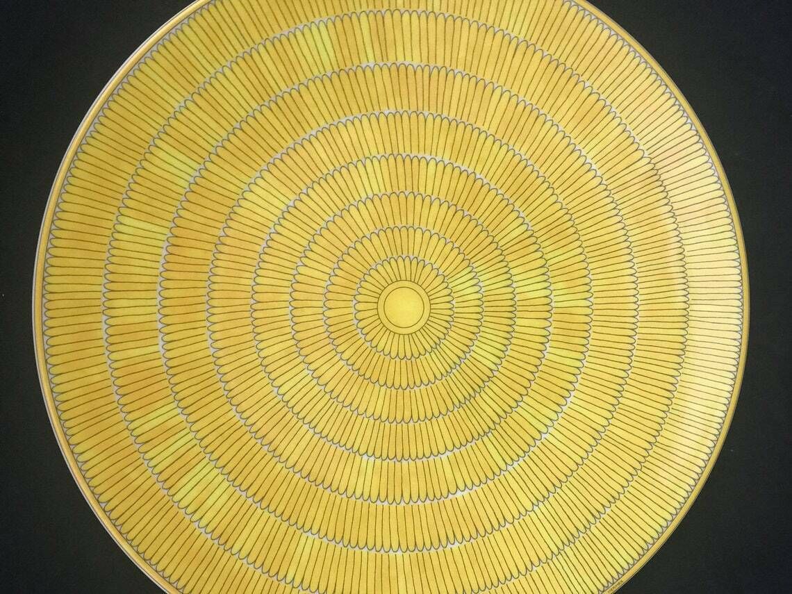 Hermes Under Plates Set Of 2 Soleil D Hermes Setting Place Presentation Plate Signed Wedding Gift Yellow Table Luxury Gift Wedding Gift photo vintage