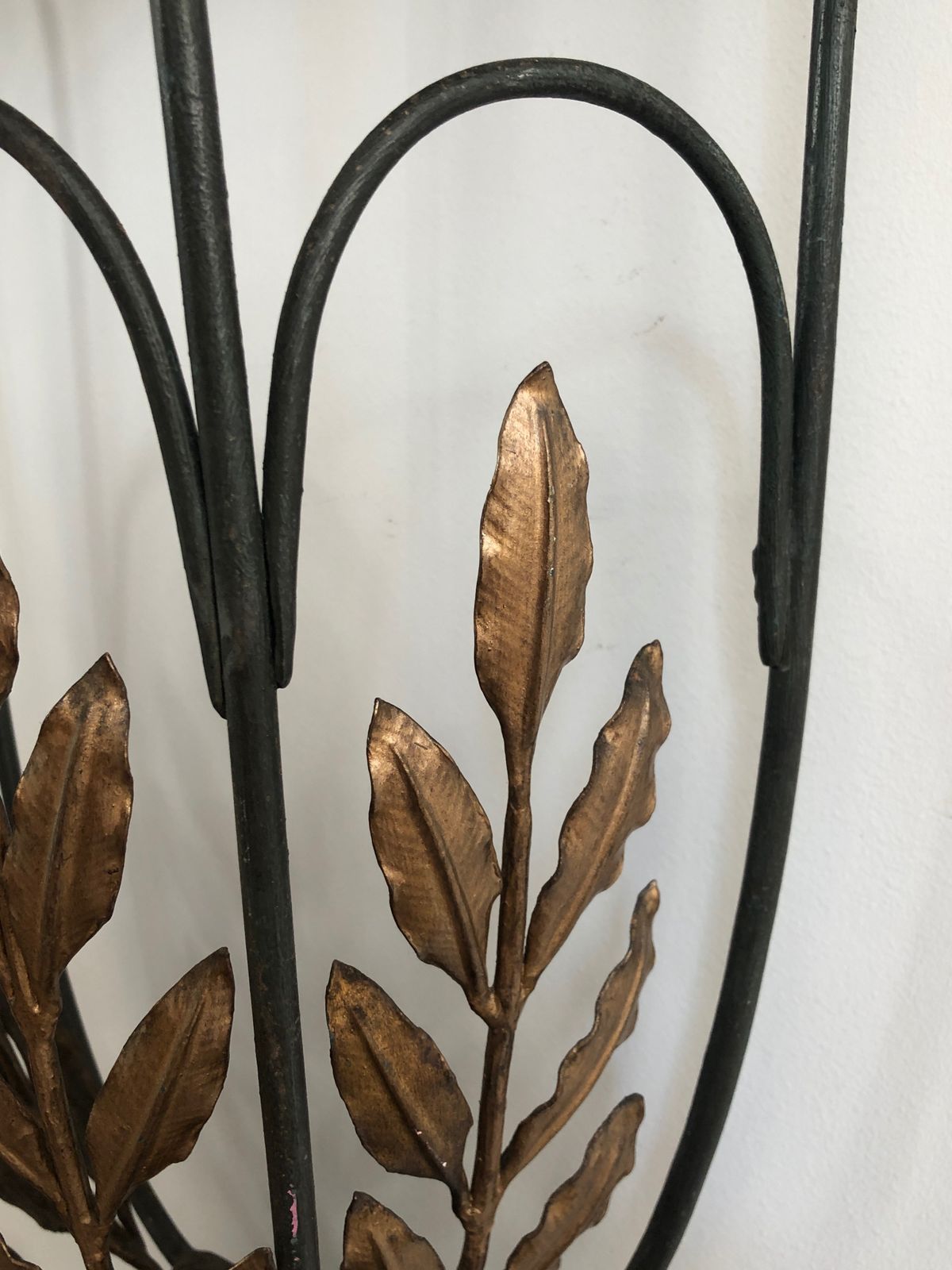 Rare Small Wrought Iron Console With Marble Top. French Work. Around 1940 photo for sale