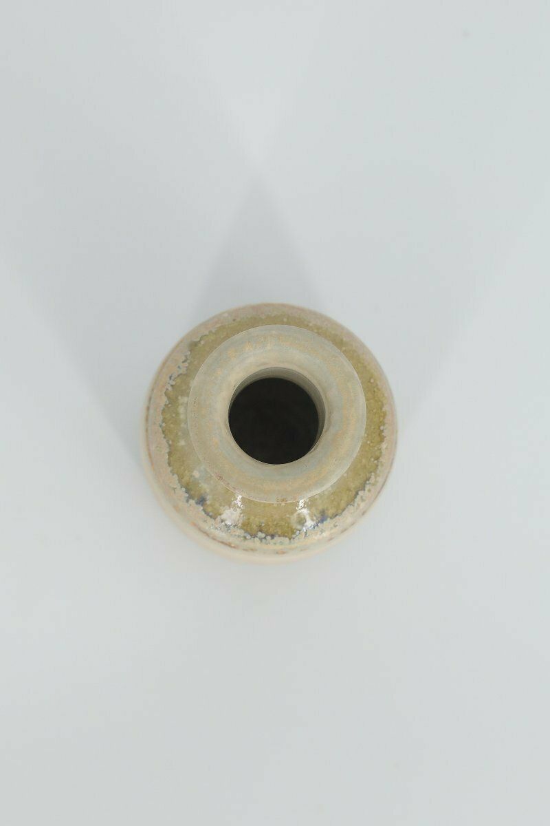 Small Mid Century Scandinavian Modern Collectible Sand Stoneware Vase By Gunnar Borg For Höganäs Ceramics, 1960s photo Home Decor