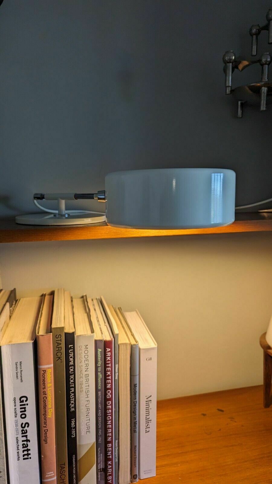 Pair 1960s Swedish Rare Table Shelf Lamp Anders Pehrson For Atelje Lyktan photo furniture