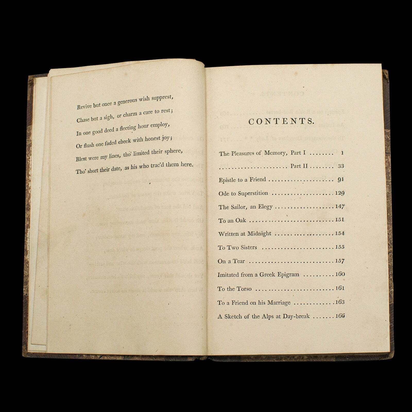 Antique Poetry Book, Pleasures Of Memory, Samuel Rogers, English, Georgian, 1803 photo Home Decor