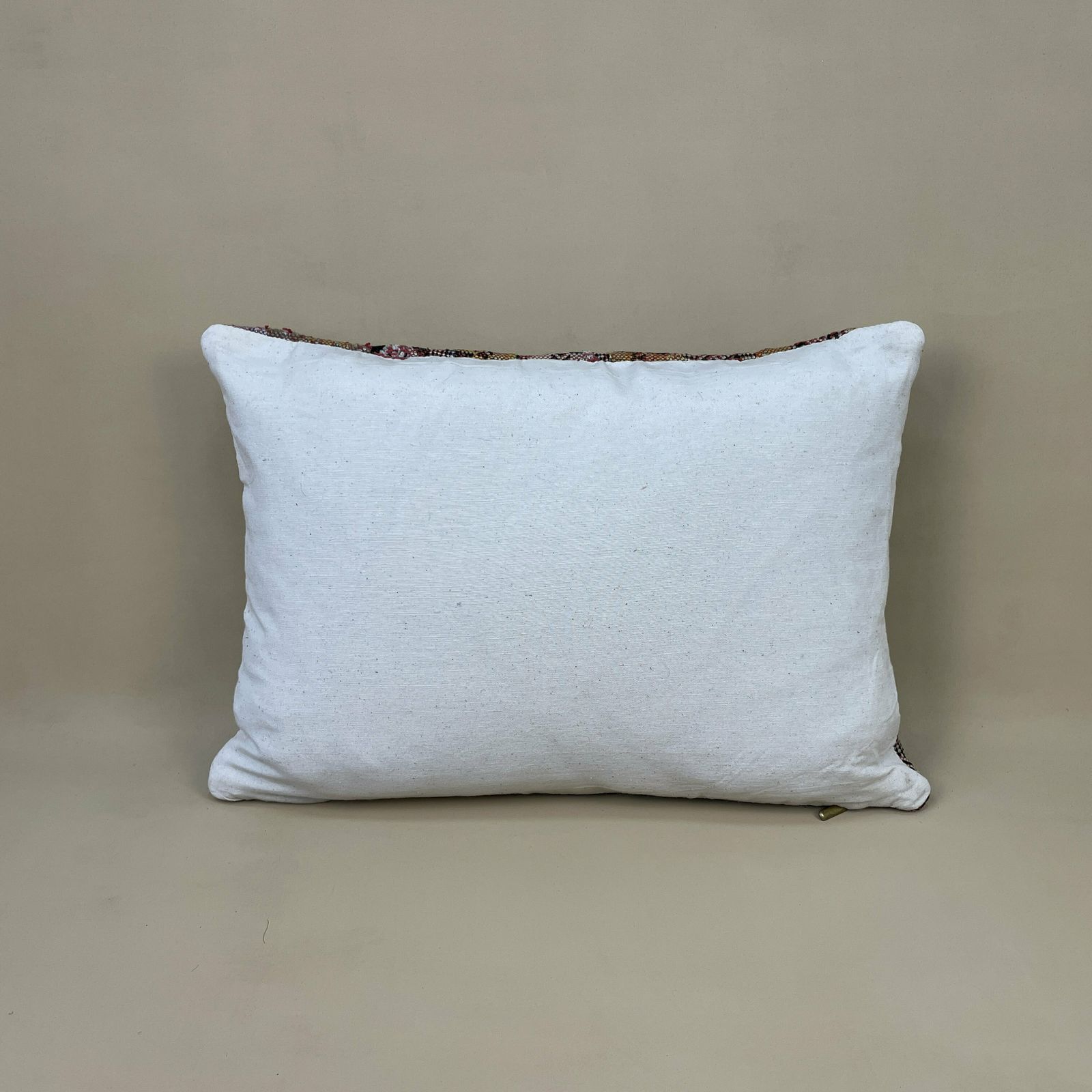 Antique Kilim Cushion Moroccan Pillow Feather Filled Handwoven Patterned Red Earthy photo 55.0