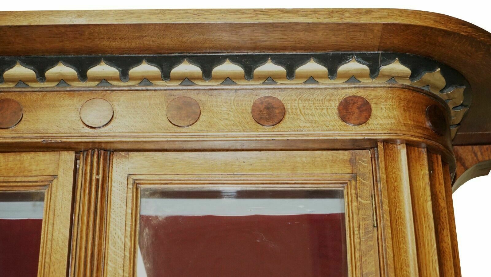 Meter Antique Samuel Pepys 1666 Style Library Bookcase Part Of Suite photo buy