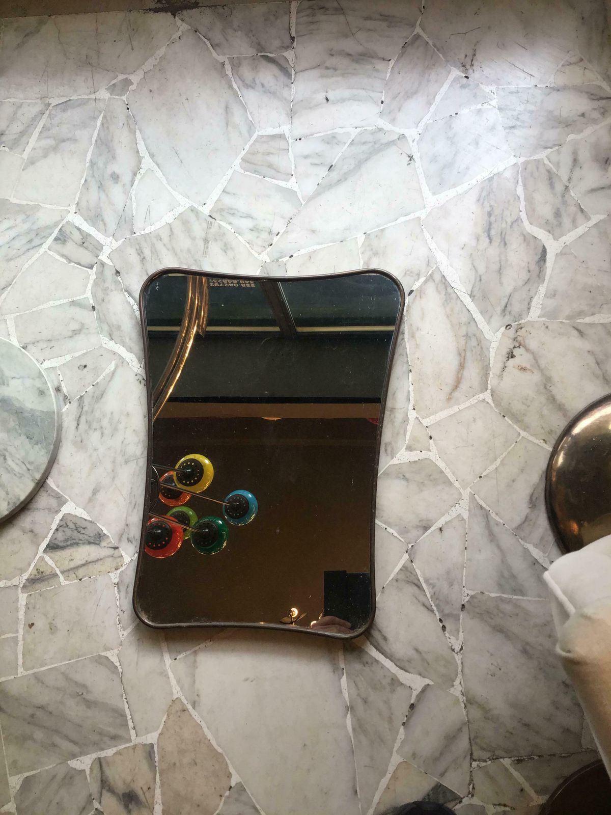 Fontana Arte Mirror Brass Wood Mirrored Glass 1950 Italy photo Home Decor