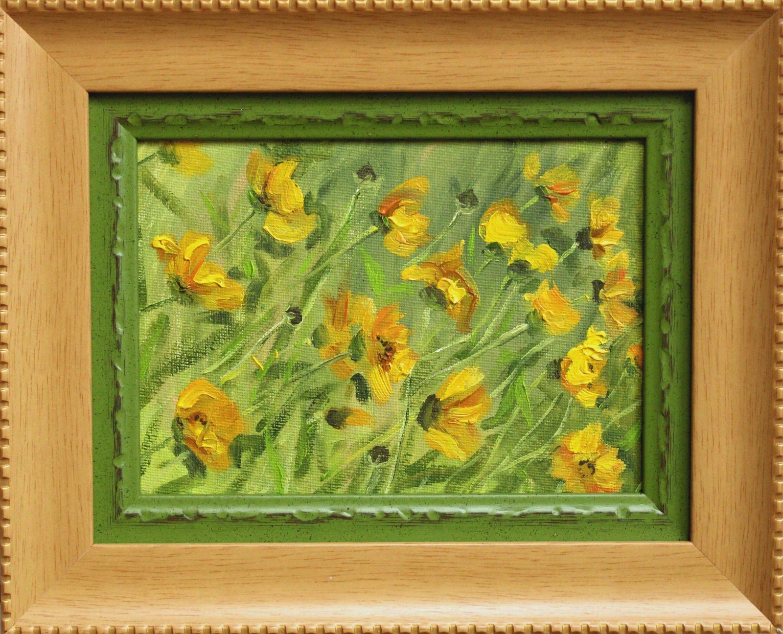 Alyona Prokofjeva Flowers Of The Sun. 2023, Canvas, Cardboard, Oil, 13x18 Cm 2022 photo furniture