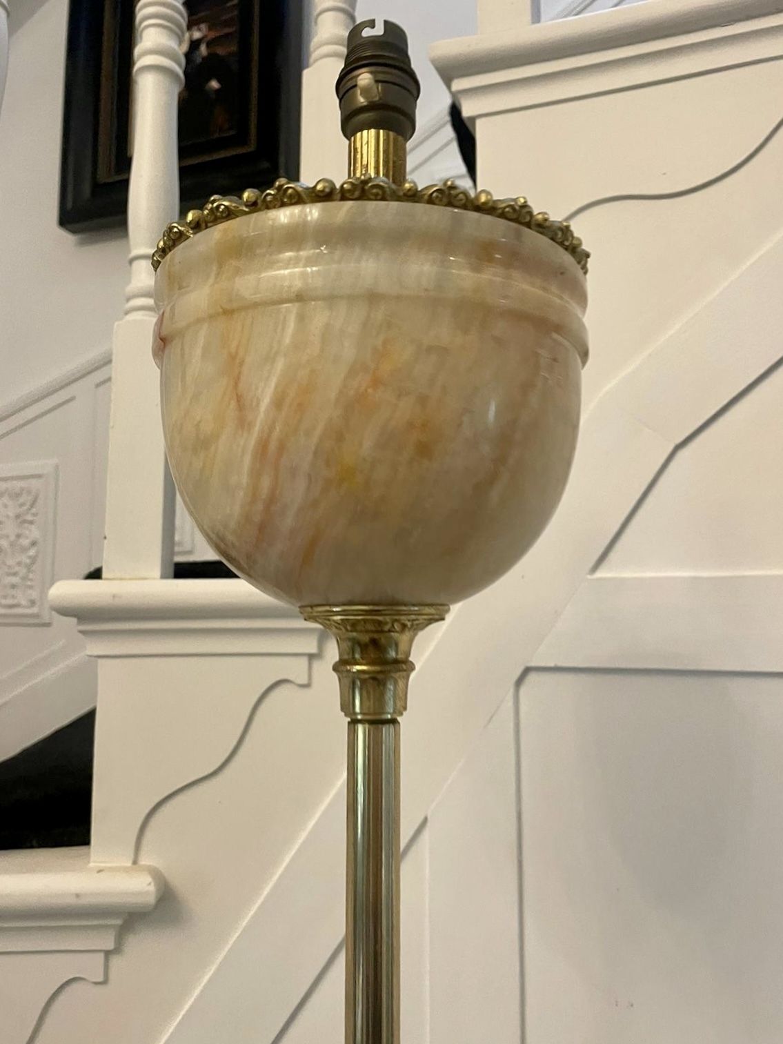 Unusual Antique French Onyx And Ormolu Extending Floor Lamp photo furniture