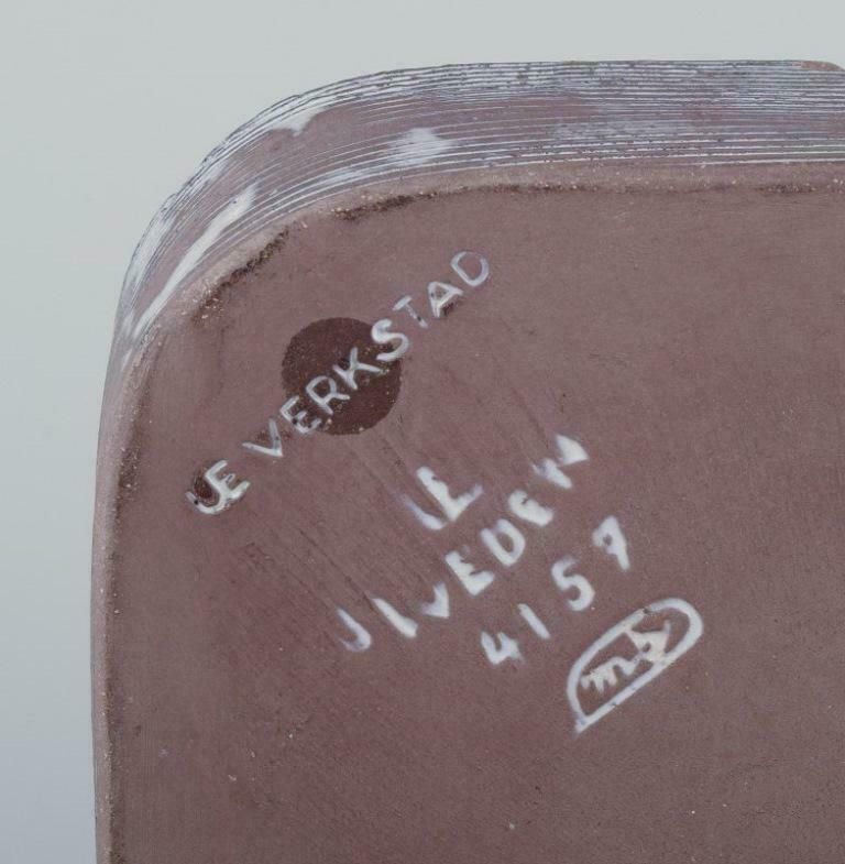 Mari Simmulson For Upsala Ekeby. Ceramic Bowl With Flower Motif. Ca 1960 photo buy