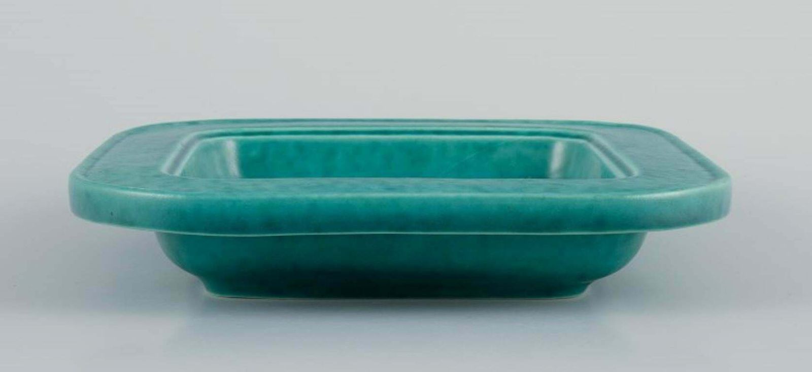 Wilhelm Kåge For Gustavsberg. Square Ceramic Bowl. From The Argenta Series. photo for sale