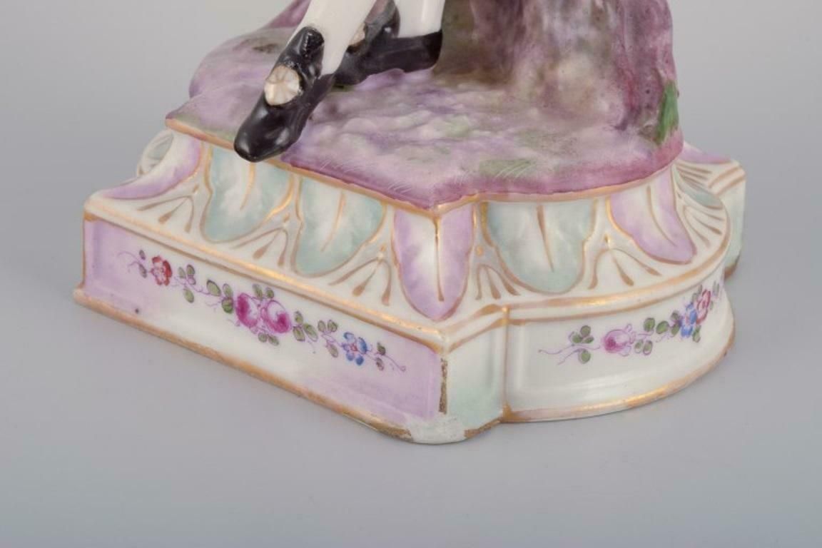 Antique German Porcelain Figurine Of Young Man In Fine Clothes. photo Home Decor