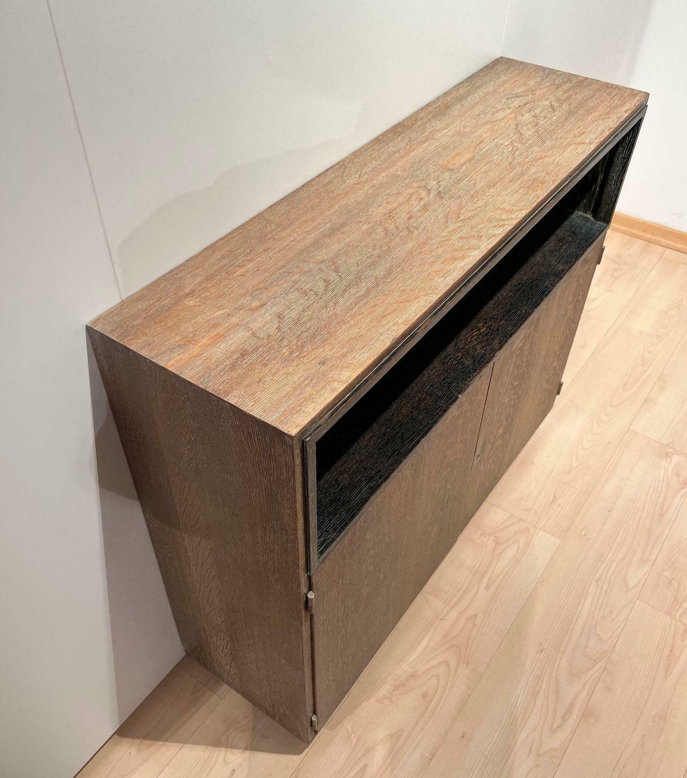 Art Deco Office Cabinet, De Coene Frères, Limed Oak, Belgium Circa 1935 photo 2334.72