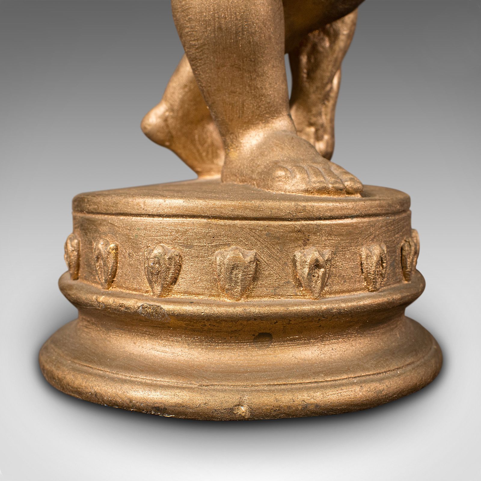 Vintage Ornamental Putto Lamp, English, Decorative Cherub, Light, Desk photo for sale