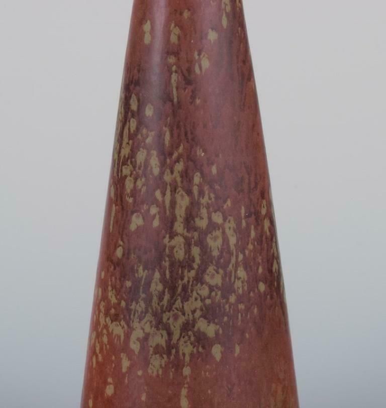 Gunnar Nylund For Rörstrand. Ceramic Vase With Glaze In Brownish Tones. photo Home Decor