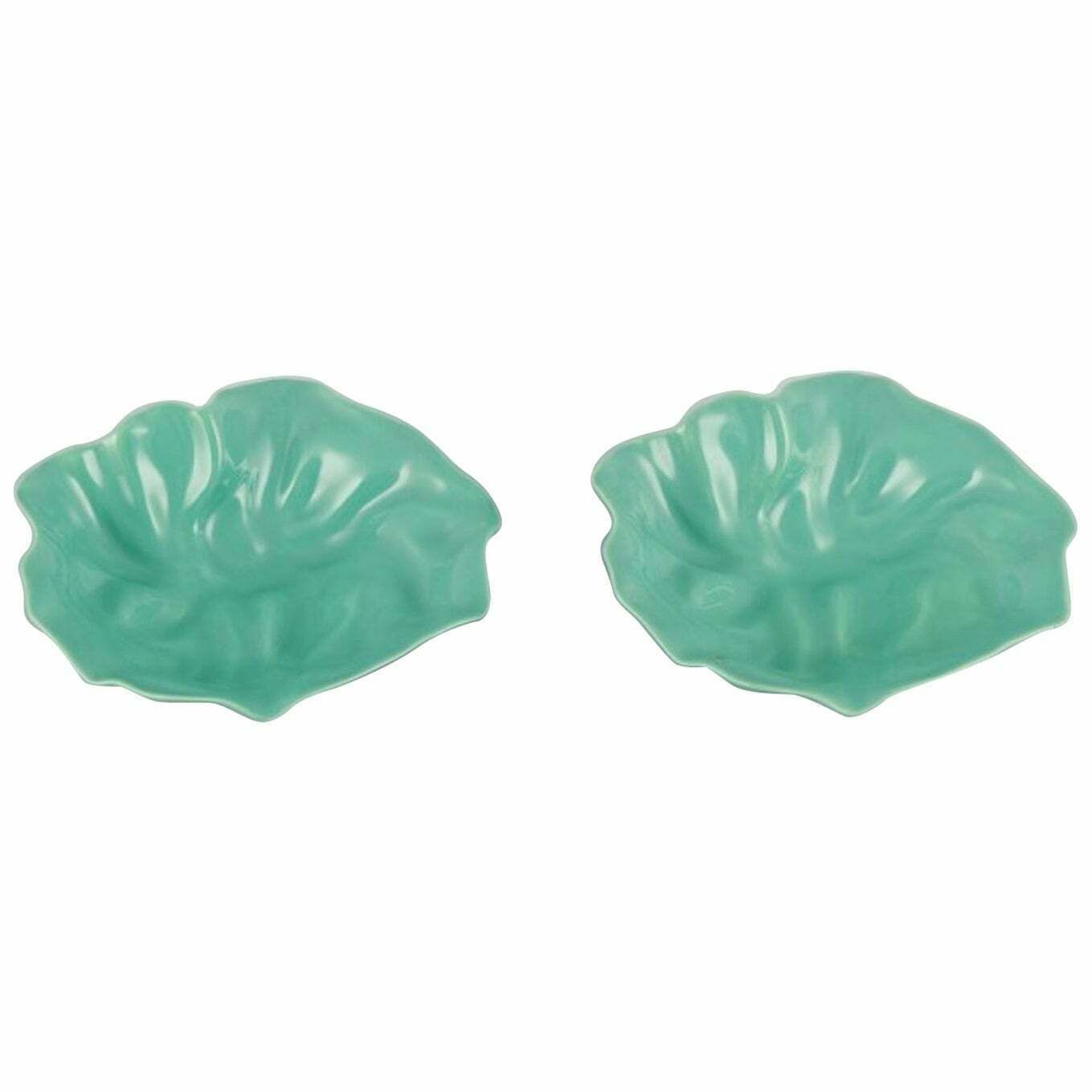 Royal Copenhagen. "4 All Seasons". Two Organic Shaped Bowls In Faience.
