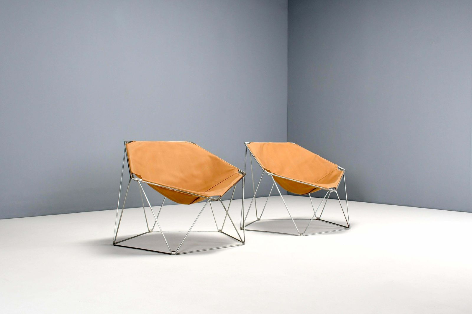 Early Ocher Canvas Penta Chairs By Jean Paul Barray & Kim Moltzer For Bofinger photo Furniture
