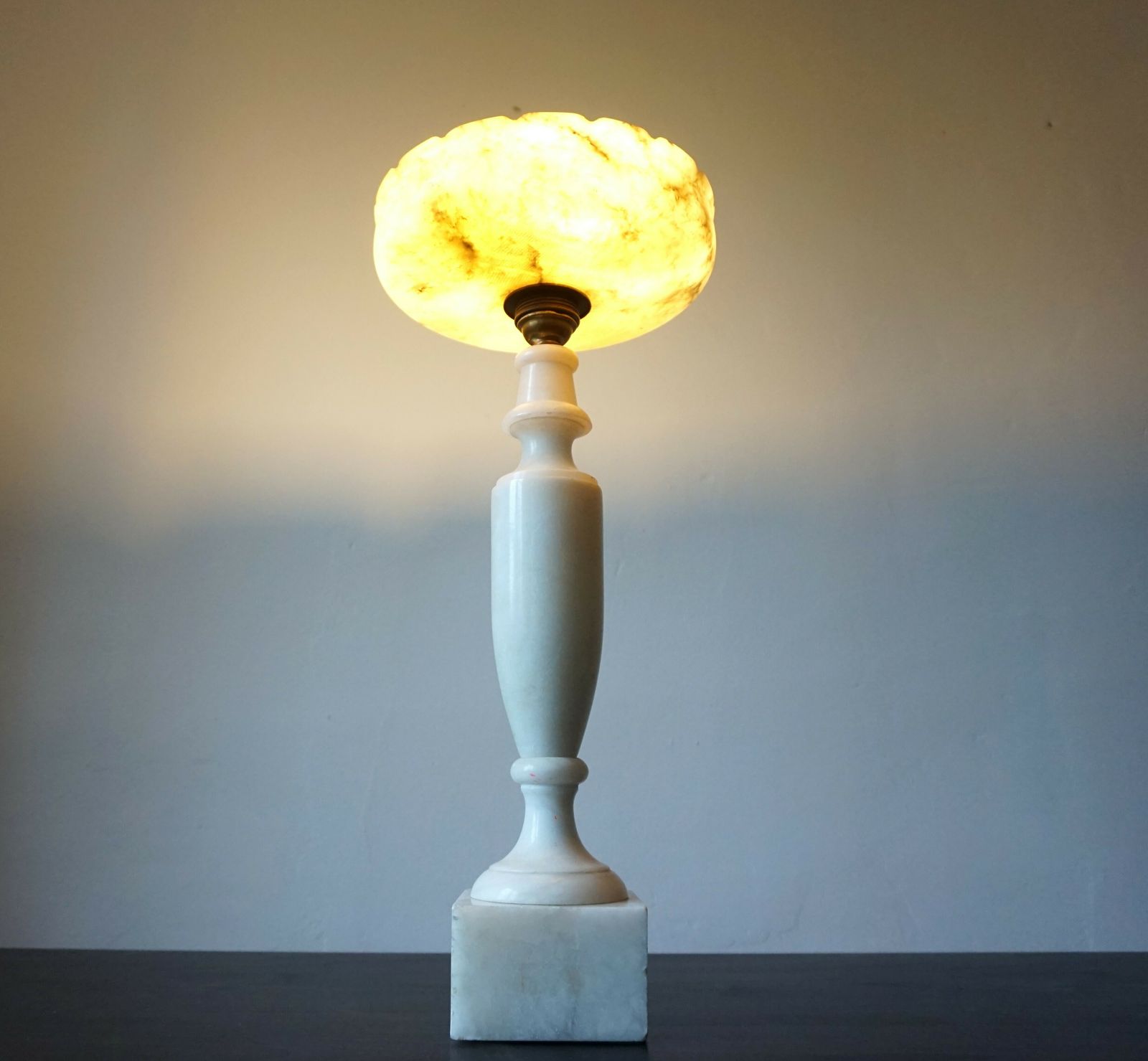 French Table Lamp Louis XVI Marble