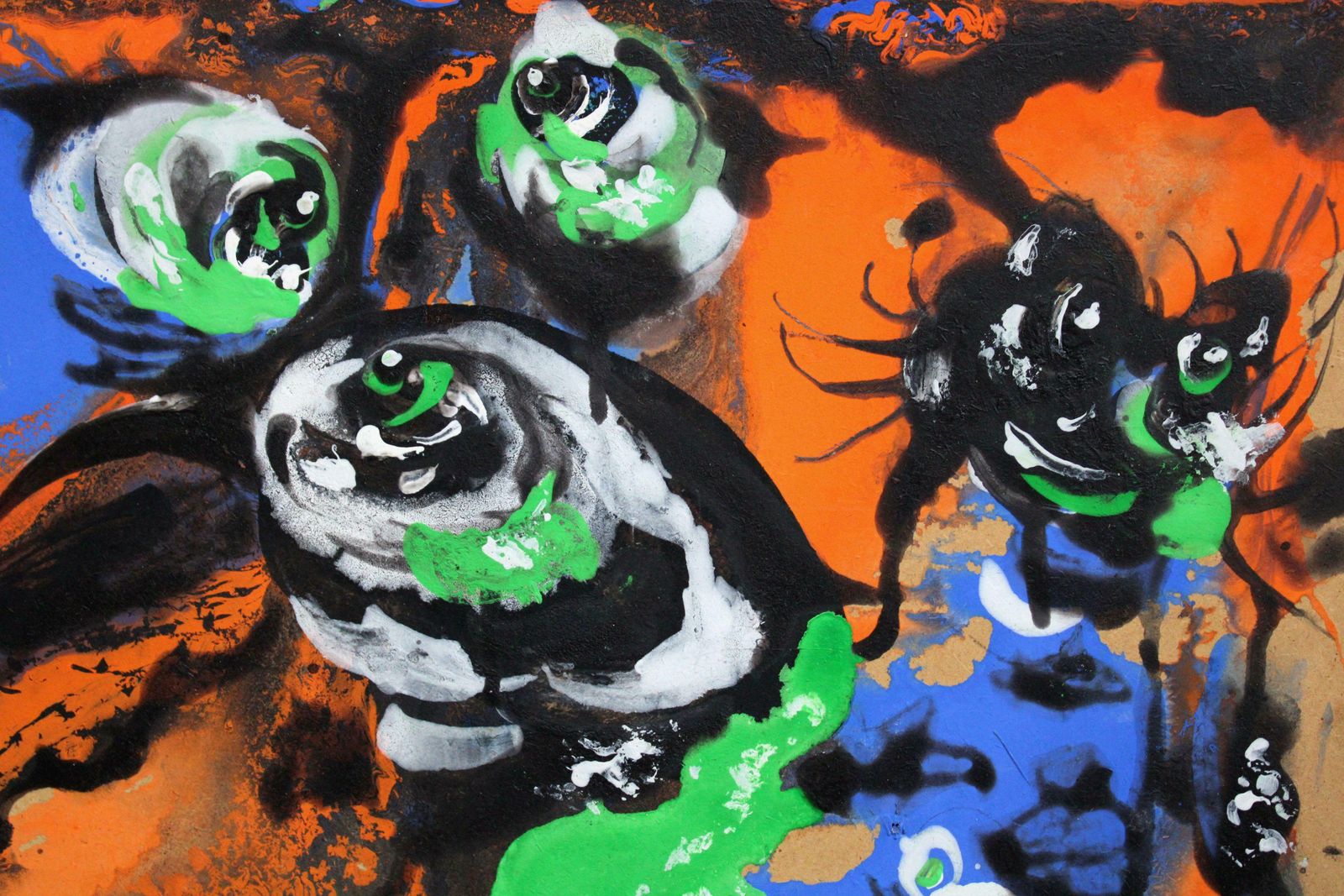Ivars Zaikins Gathering. Cardboard, Mixed Media, 39x43 Cm 2000s photo Art