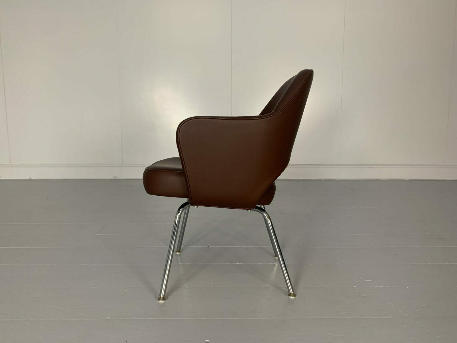 Knoll Studio “Saarinen Executive” Armchair – In “Volo” Brown Leather photo Furniture