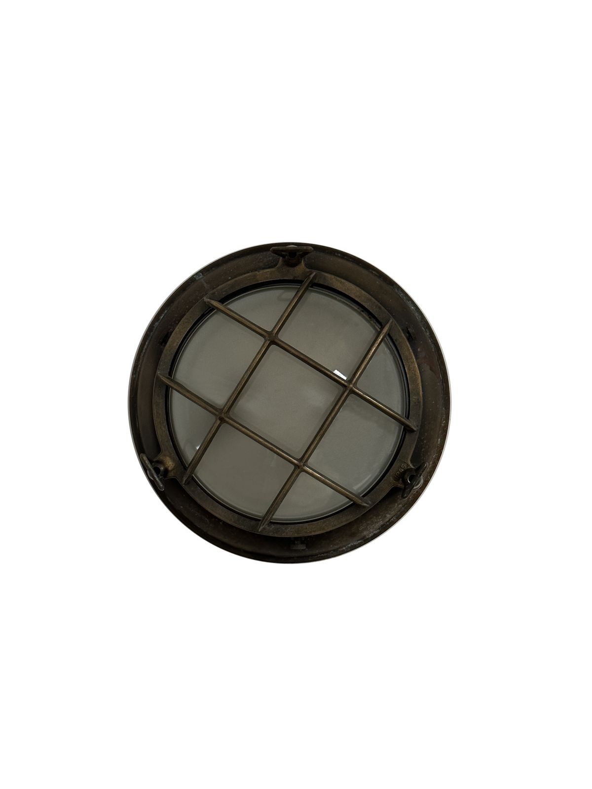 Pair Antique Brass Convex Glass Maritime Military Bulkhead Flush Mounted Wall Lights Lamp photo furniture