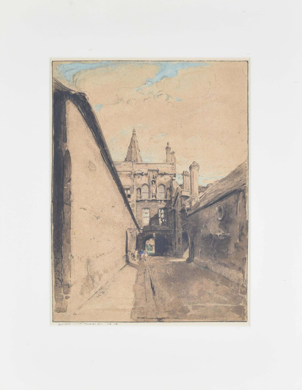 William Nicholson New College Lane, Oxford Lithograph By William Nicholson 1902   1904 photo 550.0