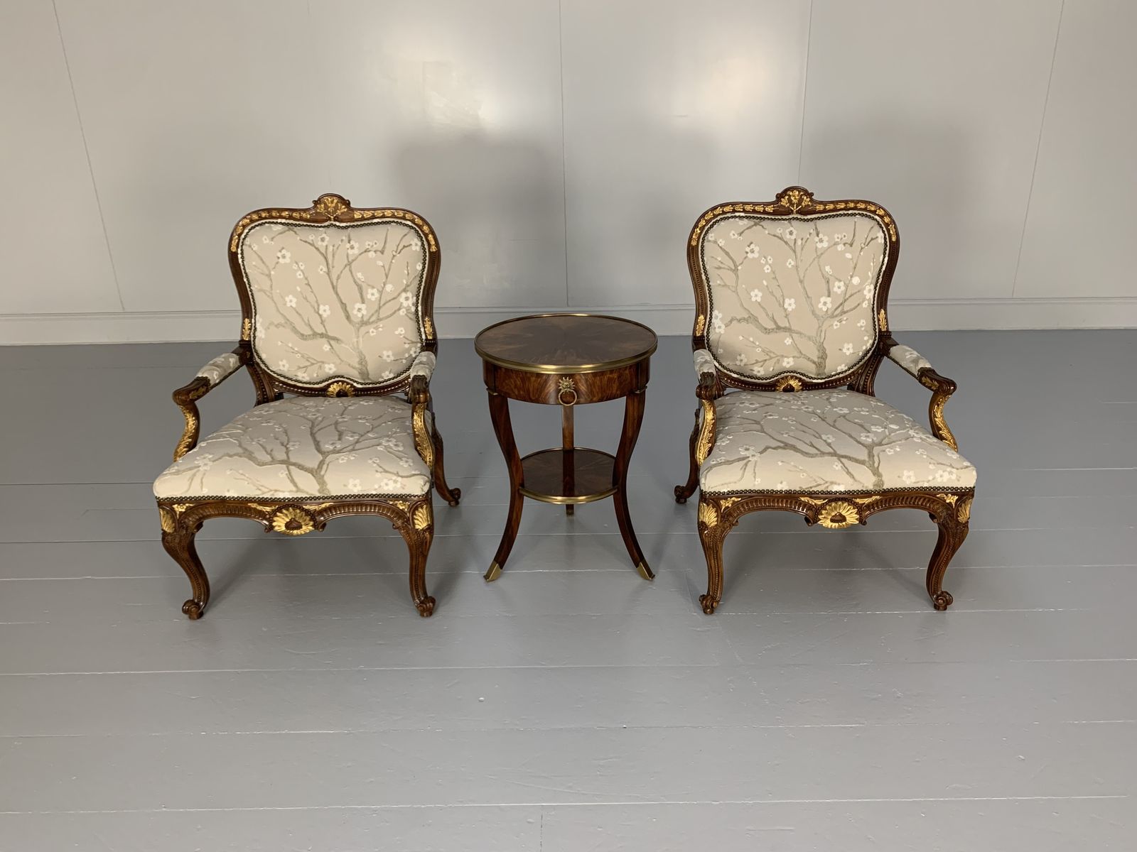 Pair Of Theodore Alexander “Spencer House” Armchairs & Table – Rrp £11,000 photo for sale