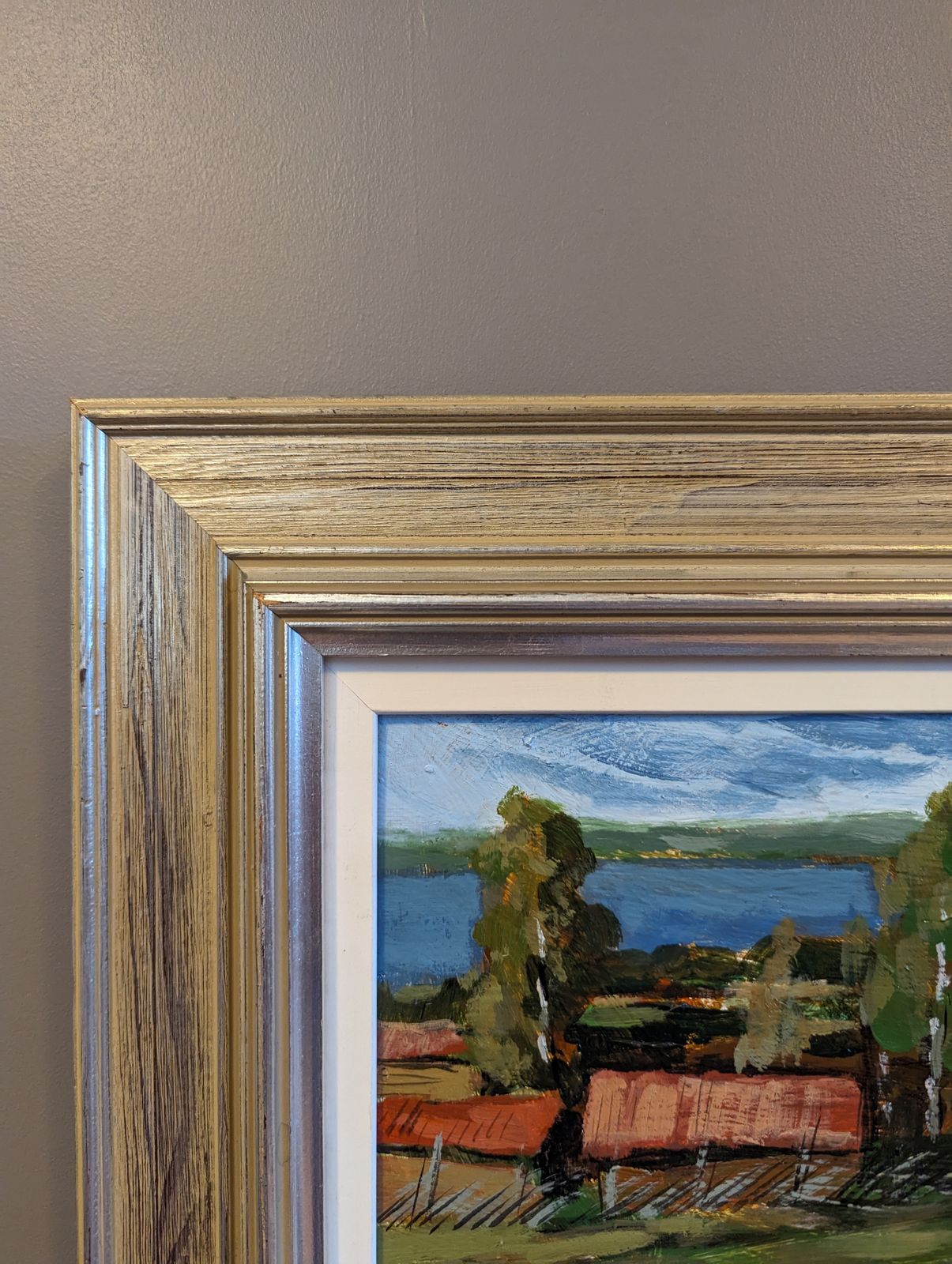 Red Houses In Nature Oil Painting photo 435.0