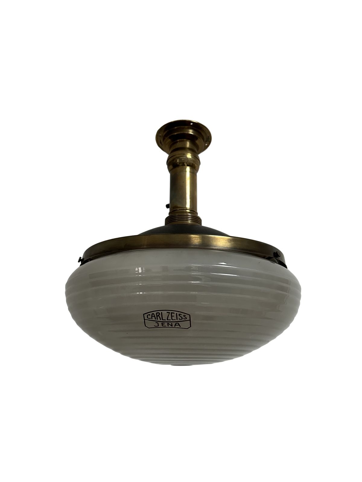 Antique German Photographic Brass Glass Carl Zeiss Ikon Jena Ceiling Wall Pendant Light Lamp By Adolf Meyer photo 3495.0