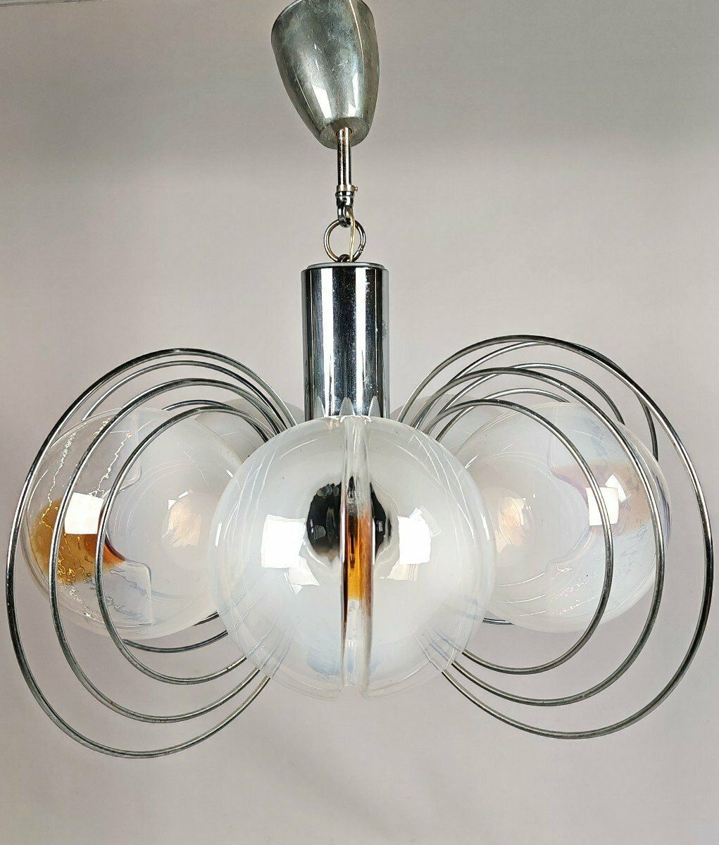 Murano Glass Chandelier. Mazzega Editions. Year 70 photo furniture